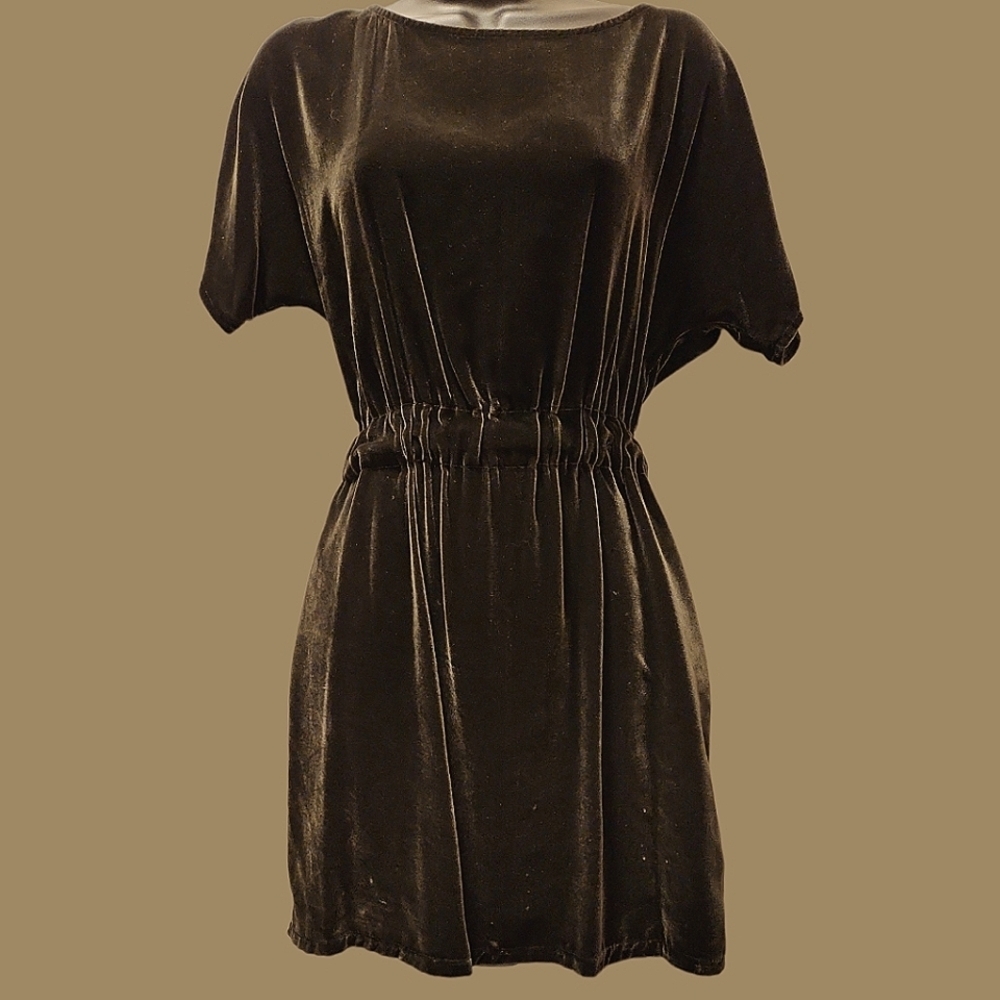 Velvet Heart Small Dark Olive Green Velvet Dress